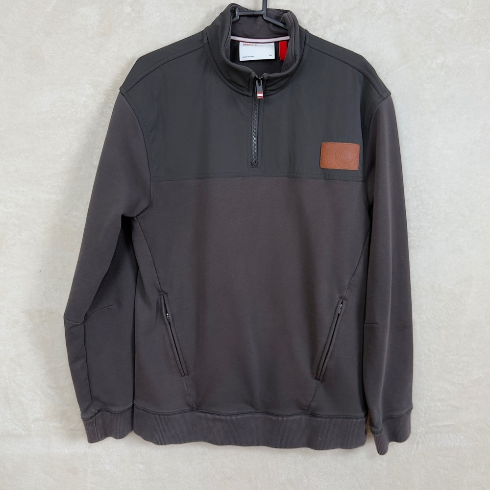 Wilson Mens Quarter Zip Pullover‎ Sweatshirt Dark Gray Size M Casual Athletic